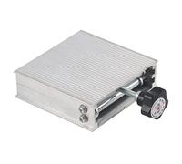 100x100mm Aluminum Alloy Manual Fine Adjustment Laboratory Lifting Table, Precision Height Adjustable Platform Stand with Phenolic Handle for Chemistry Physics Biology