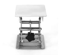 100X100mm Stainless Steel Lab Lift Platform, Laboratory Lifting Table Stand, Manual Adjustable Scissor Lift Rack for Experiments, with Handwheel for Precise Height Adjustment from