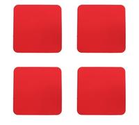 100x100x2MM Square Silicone Coasters, 4Pcs Red Cup Coasters, Heat Resistant Table Protector for Home Office
