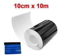 100X10Cm Gloss Black Chrome Delete Tape Car Wrapping Vinyl Dechroming
