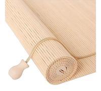 100x120cm Bamboo Blinds Roman Roller Shades UV Protection Dust Proof Decorative Curtains for Indoor/Outdoor Garden Patio Eco Friendly Window Coverings