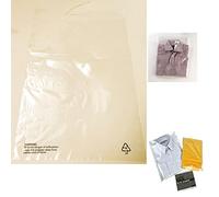 100x14 x17+1.5" Lip T-Shirt Garment Packing Bags Clothing Cover Clear Polythene Polypropylene Textile Bag(35 Micron)