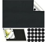 100x150cm Magnetic Blackout Blinds Stick on Black Out Curtains 20 Magnets | Blackout Skylight Blinds No Drilling 100% Blackout Material Removable with 20 Rubber Magnets for Bedroom Loft Travel RV