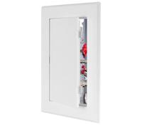 100x150mm Access Panel Inspection Hatch Cover ABS Plastic Paintable Easy Access Doors for Drywall Wall Plasterboard Ceiling Electrical Plumbing Fuse Box Cover Cabinet Roof Wires Meters Pipes Flush Fit