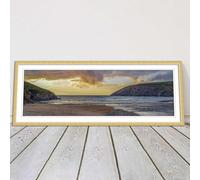 100x40cm Collage Picture Frames Oak Panoramic Poster Frames Without Mount MDF Wood & Clear HD Perspex Handmade Frames Family Wall Art Tabletop frames