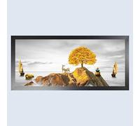100x50cm Black Panoramic Picture Frames 1000x500mm Panoramic Frames With Safe Perspex Front & Wall Mounting - Use As Large Picture Frames - Large Poster Frames 100x50 cm Black