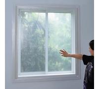 100X60cm Thermal Window Cover for Winter, Window Film Insulation Kit | Windproof Reusable Window Wrap Heat Cover,for Air Conditioner Heater Room,No drilling required,with Magic Tape
