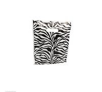 100xNEW STRONG PLASTIC CARRIER BAGS ZEBRA LEOPARD TIGER UNION JACK DIE CUT HANDLE (Zebra Print)