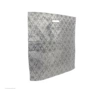 100XPremium Carrier Bag Die Cut Handle Flower Design Strong Shopping Plastic Bag (22''X21''+4)