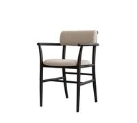 101 Copenhagen Nama Dining Chair with Armrest Coffee Black/Linen