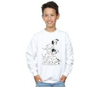 101 Dalmatians Boy's Chair Sweatshirt in White | Size: 12-13 Years 101 Dalmatians White 12-13 Years