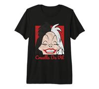 101 Dalmatians Cruella De Vil Cropped Head Premium T-Shirt