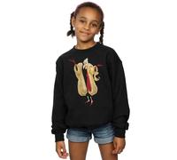 101 Dalmatians Girl's Classic Cruella De Vil Heather Sweatshirt in Black | Size: 7-8 Years 101 Dalmatians Black 7-8 Years