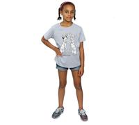 101 Dalmatians Girl's Pongo & Perdita T-Shirt in Grey | Size: 12-13 Years 101 Dalmatians Grey 12-13 Years