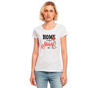 101 Dalmatians Women's Home Is Where Mum Is Cotton Boyfriend T-Shirt in White | Size: Large 101 Dalmatians White L