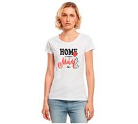 101 Dalmatians Women's Home Is Where Mum Is Cotton T-Shirt in White | Size: Small 101 Dalmatians White S