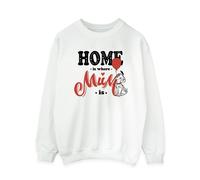 101 Dalmatians Women's Home Is Where Mum Is Sweatshirt in White | Size: Large 101 Dalmatians White L