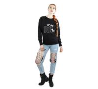 101 Dalmatians Women's Puppies Cotton Sweatshirt in Black | Size: Medium 101 Dalmatians Black M