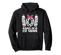 101 Days Of First Grade Dog Cute 100 Days Of School Teacher Pullover Hoodie