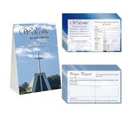 101 Pcs Church Visitor Cards Church welcome cards 1 Welcome to Our Church Sign and 100 Pcs 4 x 6 inch Prayer request cards Church connection for Church Greeting Praying (English)