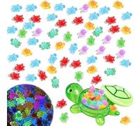 101 PCS Mini Resin Turtles Mini Resin Animals Miniature Resins Tiny Turtles Glow In The Dark Resin Animals Mixed With Turtle Storage Box for Fairy Garden Landscape Home Deco Decoration Creative Design