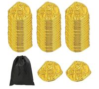 101 Pcs Pirate Coins, Plastic Coins, Gold Coins for Themed Events, Fake Coins for Party Decorations, Treasure Hunt Activities and Role-Playing Scenarios