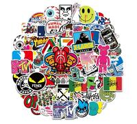 101 Pcs Skateboard Stickers, Non-Repeat Cool Sticker Pack Waterproof Reusable Vinyl Brand Stickers, Reusable Wicked Stickers for Adults Teens Boys Graffiti Guitar Travel Luggage Helmet and Laptop