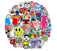 101 Pcs Skateboard Stickers, Non-Repeat Cool Sticker Pack Waterproof Reusable Vinyl Stickers Brand Stickers for Adults Teens Boys Guitar Travel Luggage Helme Bike Laptop Furniture