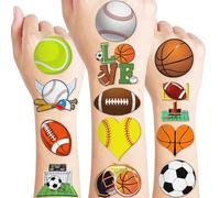101 PCS Sports Ball Temporary Tattoos Themed Birthday Party Decorations Favors Supplies Decor Cute Basketball Football Baseball Soccer Tattoo Stickers Gifts For Boys Girls Class Prizes Carnival