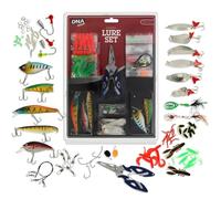 101-Piece Fishing Lure Set - Spinners, Plugs, Soft Rubber Baits, Pliers & Wire Traces - Vibrant Colors for Freshwater Pike Perch & Sea Fishing Skill Levels