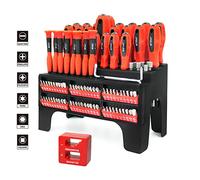 101-Piece Magnetic Screwdriver and Bits Set with Organizer Racking, Magnetic Tips- Precision Kit Including Screwdrivers, Bits, Power Nut Drivers Professional Repair Tool for Man Tools Gift