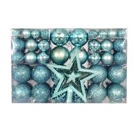 101 Pieces Christmas Baubles Xmas Tree Hanging Decorations Ornaments, 2/4/6 CM Christmas Balls Shatter Proof Christmas Tree Decorations, Christmas Balls Decoration Home Festival Decors, Blue Color