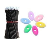 101 Pieces/Set of 3-Color Erasable Magic Neutral Pen Core 0.5mm, Suitable for Erasable Pen Core Replacement, Office Stationery, Gift Supplies (100 Pen Refills+1 Eraser) (Black)