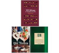 101 Wines to try before you die, Gin Tonica & Gin The Manual 3 Books Collection Set