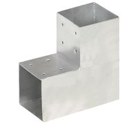 (101 x 101 mm/ 1 pcs, l shape) vidaXL 1/4x Post Connectors Galvanised Metal Wood Multi Shapes Multi Sizes