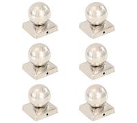 (101 x 101 mm) vidaXL 6x Post CapGlobe Final Stainless Steel/ Galvanised Metal Multi Sizes