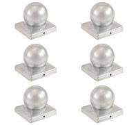 (101 x 101 mm) vidaXL 6x Post CapGlobe Final Stainless Steel/ Galvanised Metal Multi Sizes