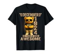 101 Year Old December 1924 Teddy Bear 101st Birthday Women T-Shirt