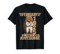 101 Year Old February 1925 Teddy Bear 101th Birthday Women T-Shirt