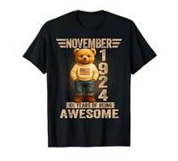 101 Year Old November 1924 Teddy Bear 101st Birthday Women T-Shirt