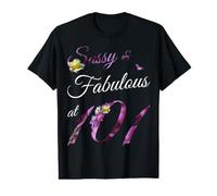 101 Year Old Sassy Fabulous Floral 1925 101st Birthday Gift Value Graphic T-Shirt