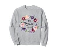 101 Years Loved Floral 101th Birthday Women 101 Years Loved Sweatshirt