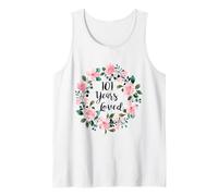 101 Years Loved Men Women 101 Years Old Cool 101st Birthday Tank Top