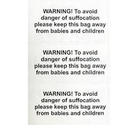 1012 x Suffocation Warning Labels - Compatible with Amazon FBA Requirements - Strong Self-Adhesive Stickers for Poly Bags - 48.5 x 25.4 mm (1012 Labels)