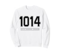 1014 Faith Courage Freedom American Varsity Number Sweatshirt