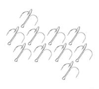 101520pcs Treble Overturned Fishing Hooks with Barbs for Saltwater Fishing High Carbon Steel Construction (3/0#-10pcs)