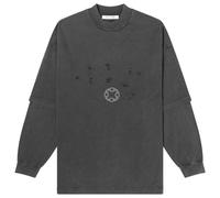 1017 ALYX 9SM Men's Double Sleeve Laser Cut Logo T-Shirt Washed Black