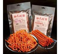 101g Spicy Strip Small Gluten Spicy silk Sweet Spicy Flavor Chinese Snacks Instant Snacks，konjak，Spicy snacks, Leisure snacks，Snacks Gifts (magic silk + spicy strip,10 bags)