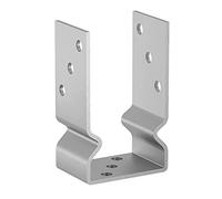 101mm x 60mm x 150mm Heavy Duty Bolt Down Postfoot Silver Hot Galvanised Post Base Support for Pergola Terrace Gazebo