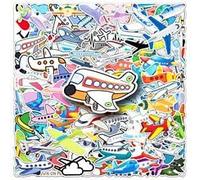 101PCS Airplane Stickers for Water Bottle,Bike,Skateboard,Car,Laptop,Helmet,Notebook,Computer,Luggage,Trendy Cute Plane Vinyl Decal,Teens Adult Sticker,Aesthetic Transportation Graffiti Sticker